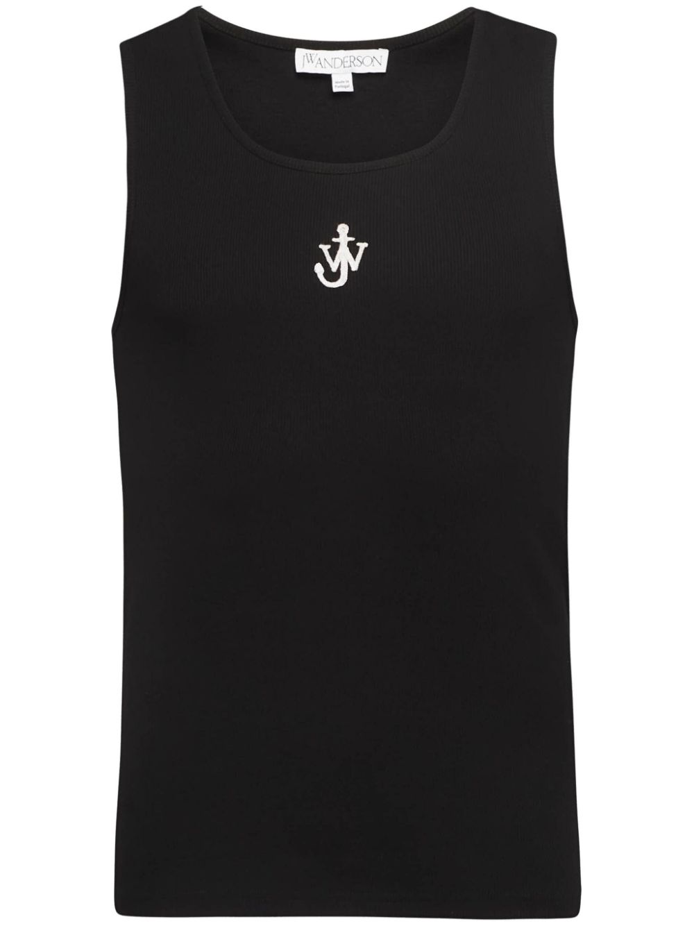 JW Anderson Anchor-embroidered tank top - Black von JW Anderson