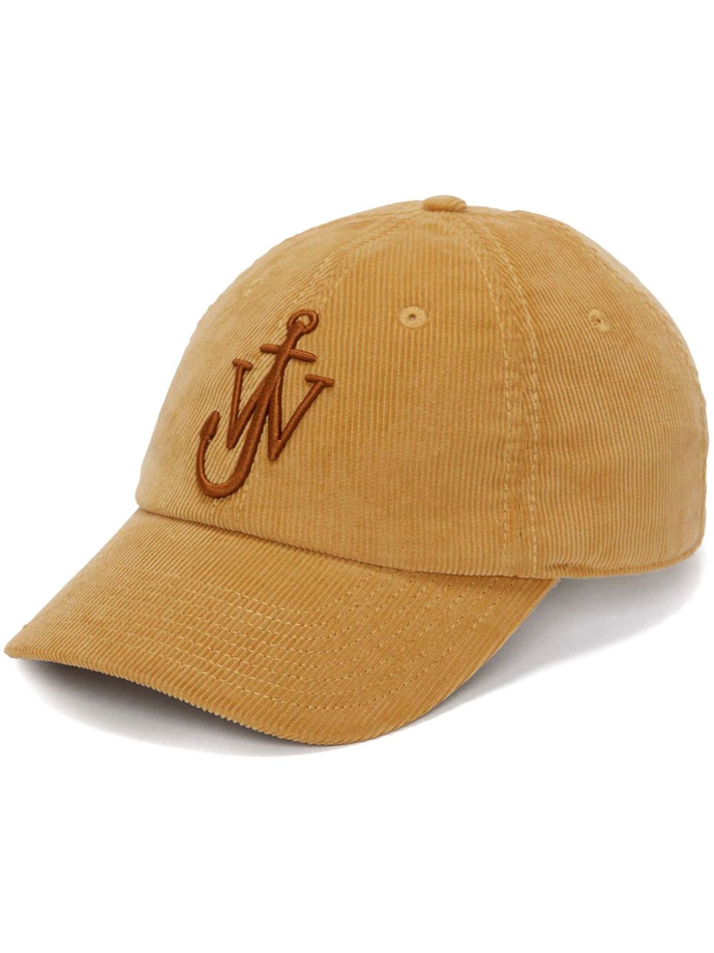 JW Anderson Anchor-logo corduroy baseball cap - Yellow von JW Anderson