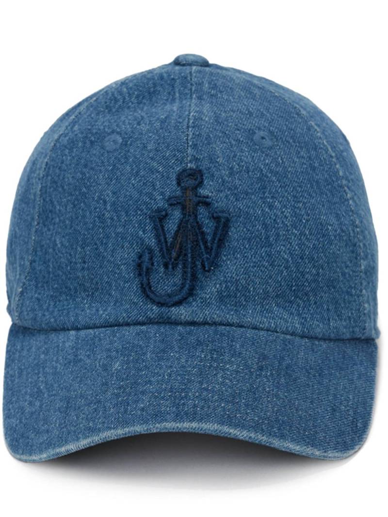 JW Anderson Anchor-logo denim baseball cap - Blue von JW Anderson