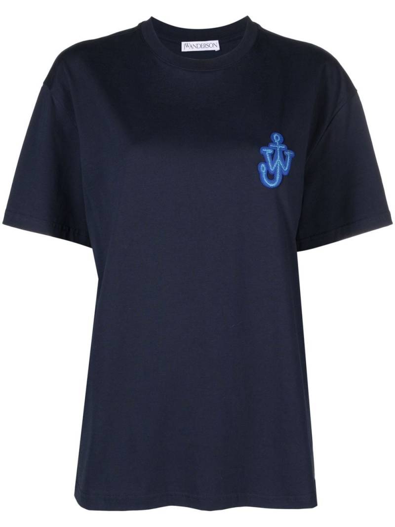 JW Anderson Anchor logo patch T-shirt - Blue von JW Anderson