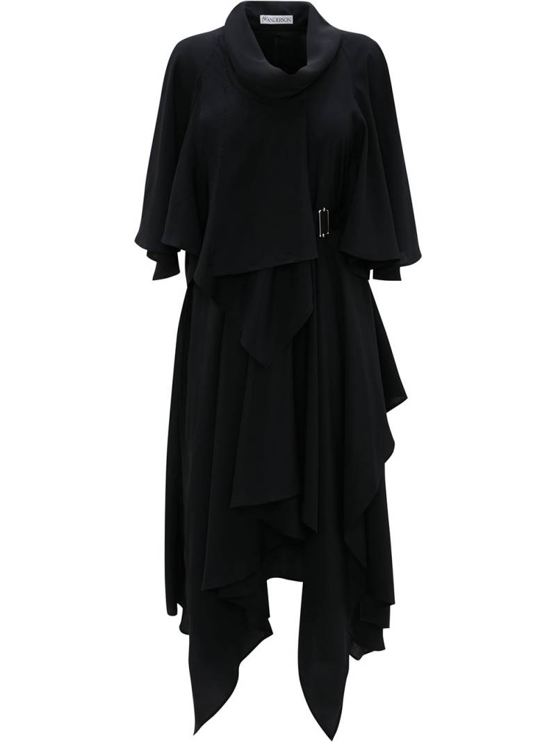 JW Anderson belted asymmetric dress - Black von JW Anderson