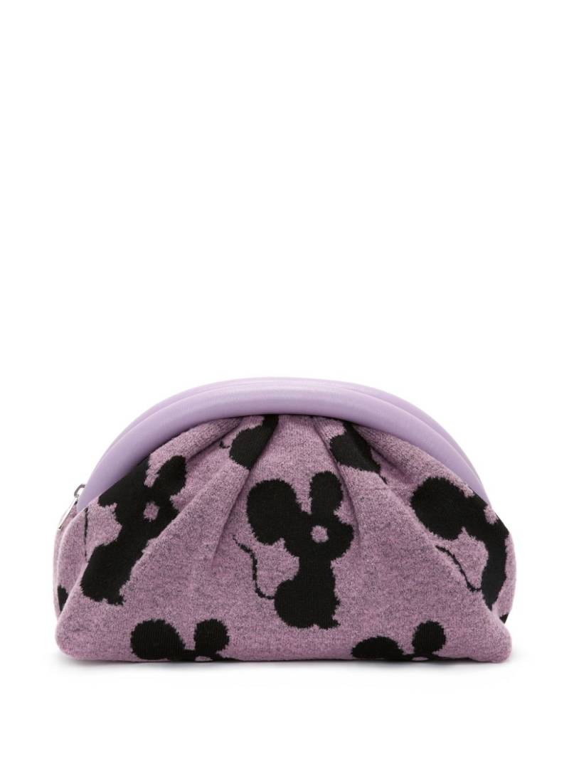 JW Anderson Bumper patterned-intarsia knit clutch bag - Purple von JW Anderson