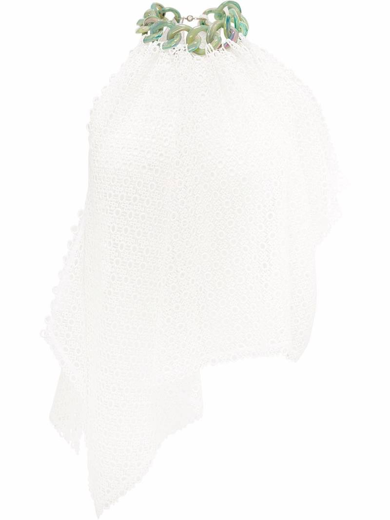 JW Anderson chain-detail crochet sleeveless top - White von JW Anderson