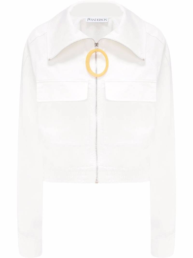 JW Anderson zip-up cropped jacket - White von JW Anderson