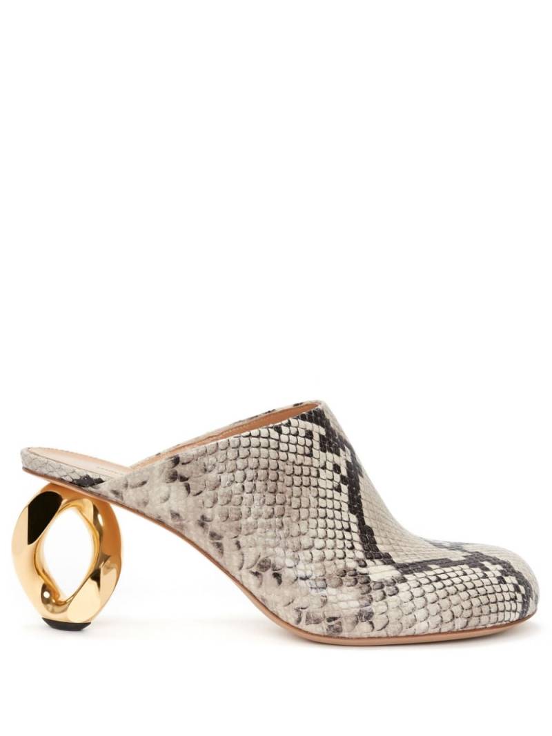 JW Anderson Chain Heel 80mm mules - Grey von JW Anderson