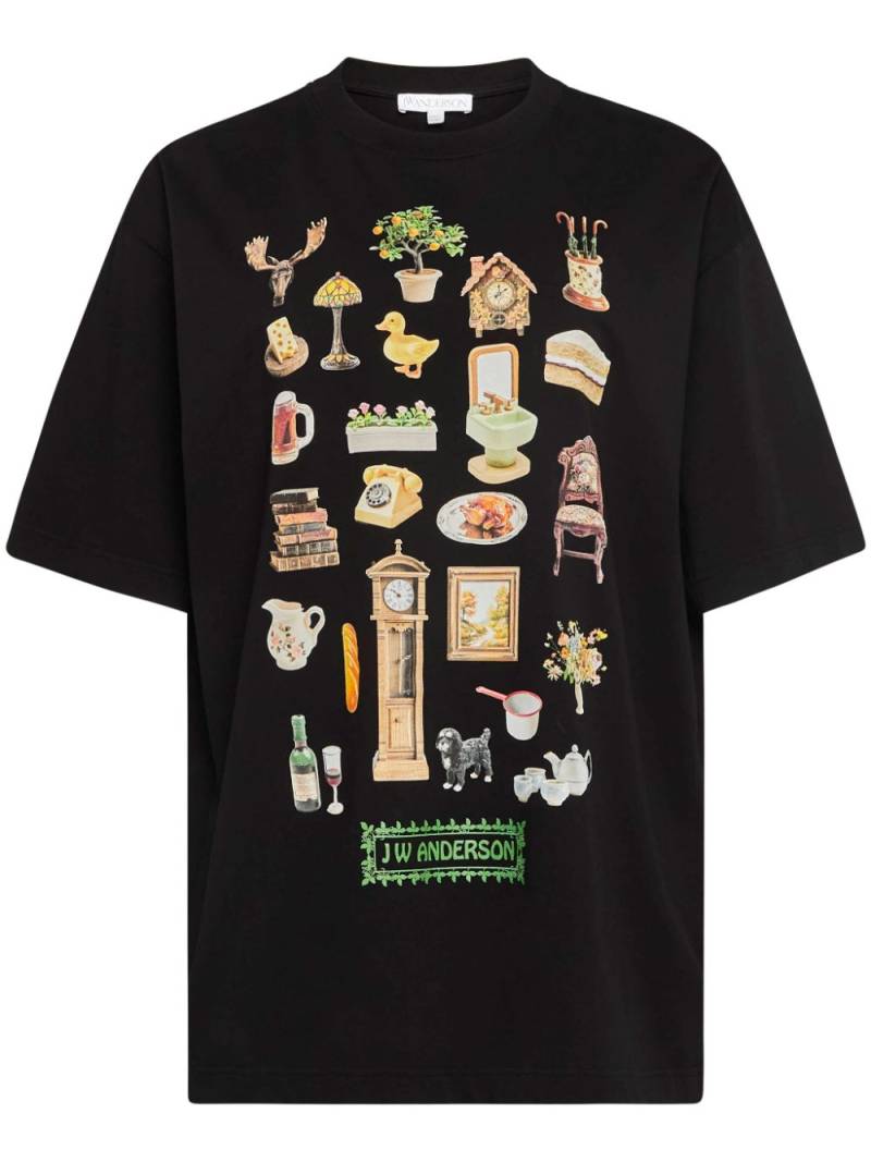 JW Anderson Diorama-print T-shirt - Black von JW Anderson