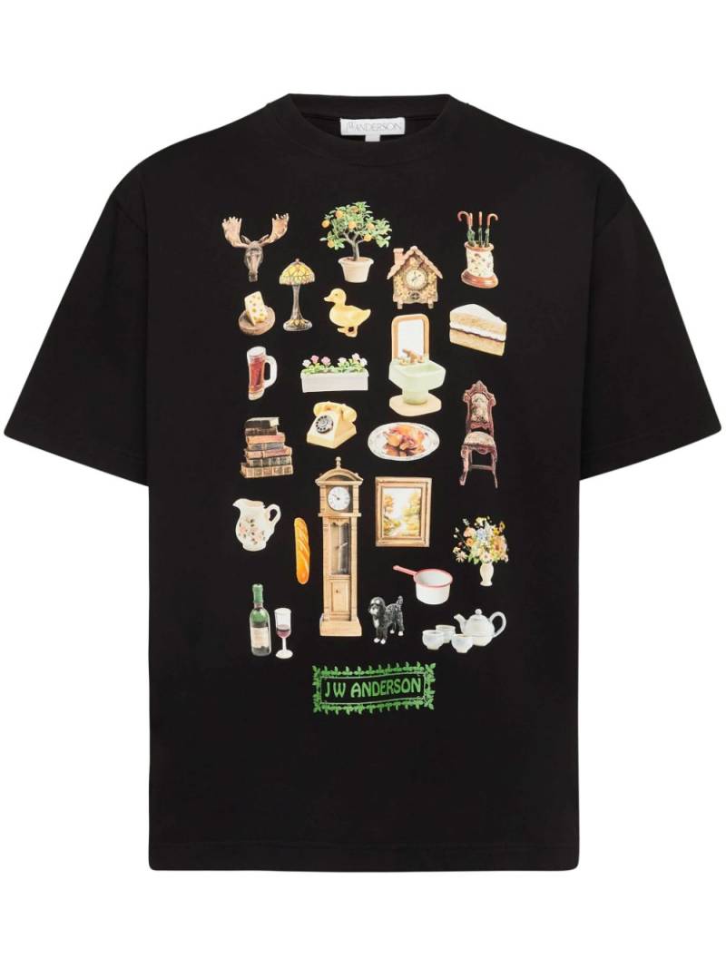 JW Anderson Diorama printed T-shirt - Black von JW Anderson