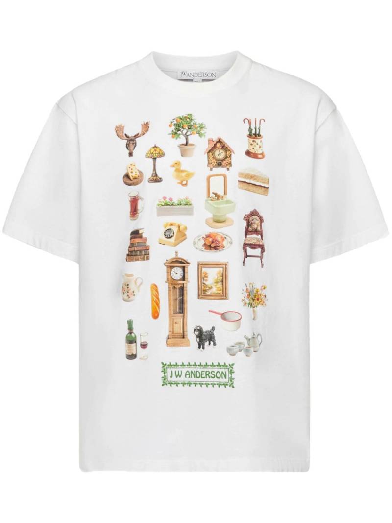 JW Anderson Diorama printed T-shirt - White von JW Anderson