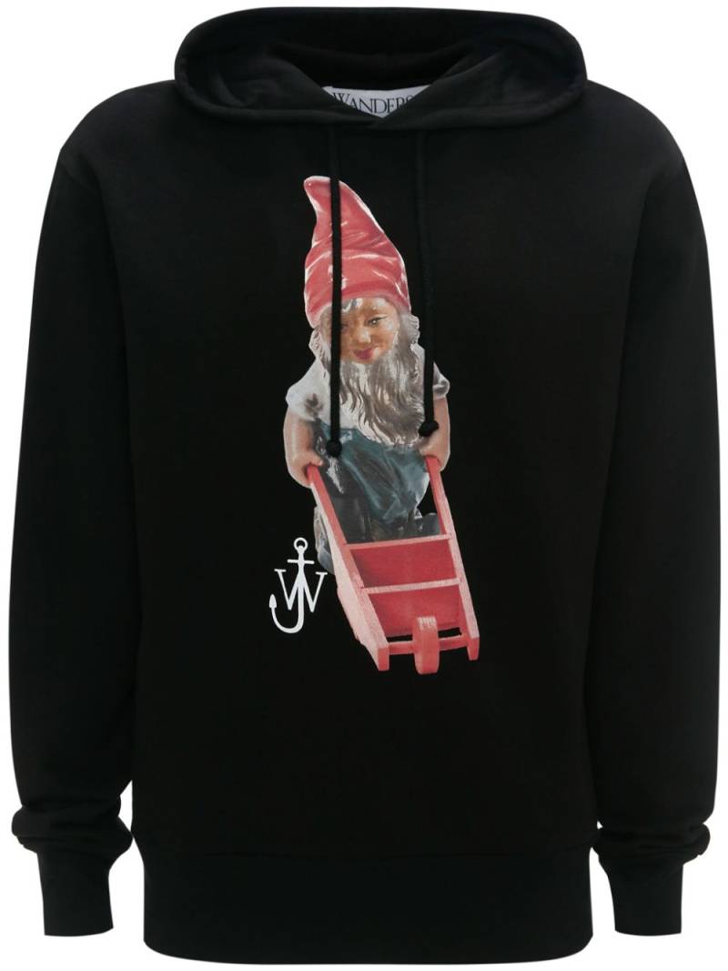 JW Anderson Gnome cotton hoodie - Black von JW Anderson