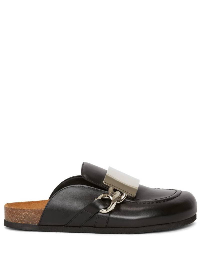 JW Anderson Gourmet Chain almond-toe mules - Black von JW Anderson