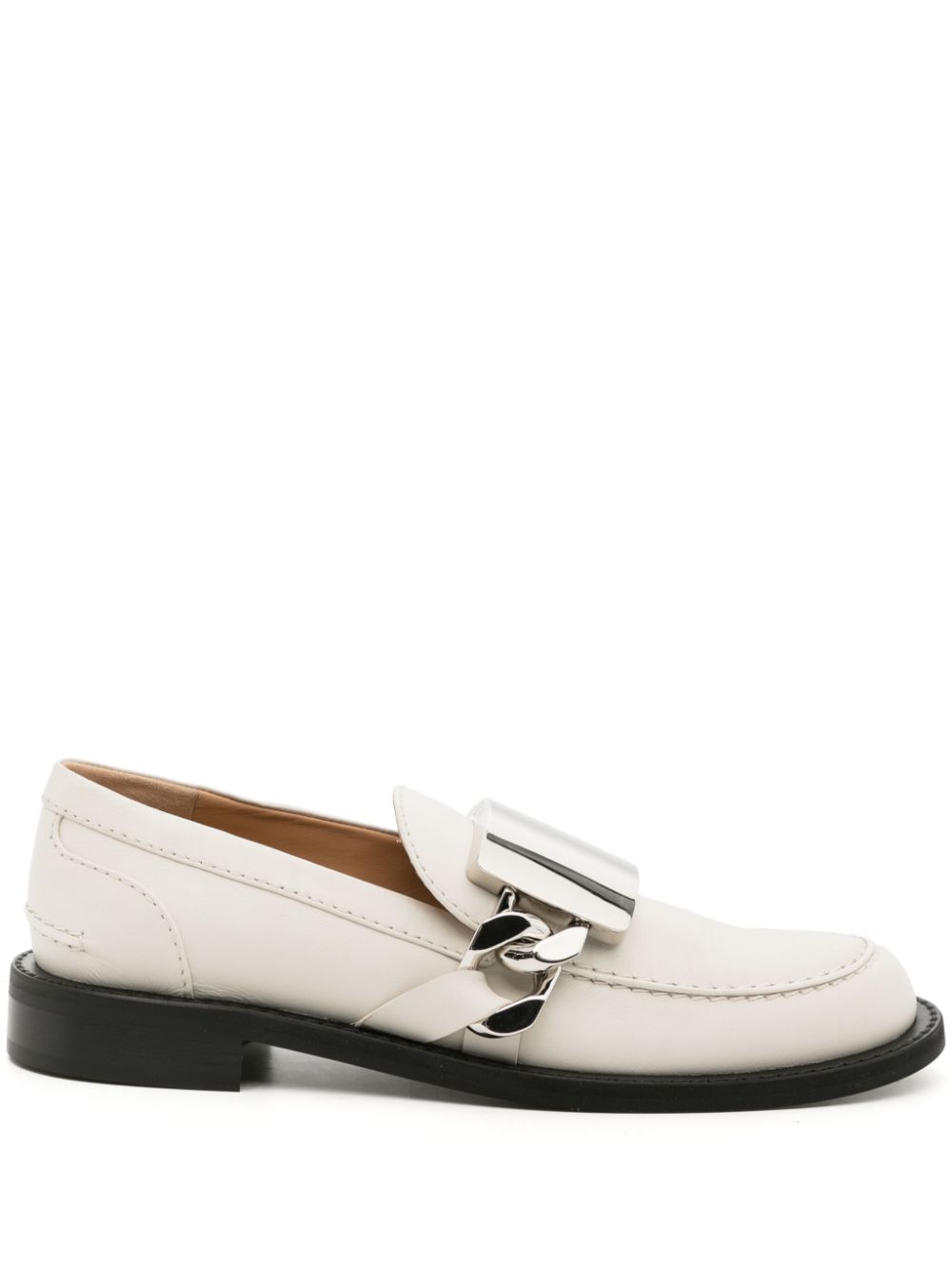 JW Anderson Gourmet plaque-detail leather loafers - White von JW Anderson