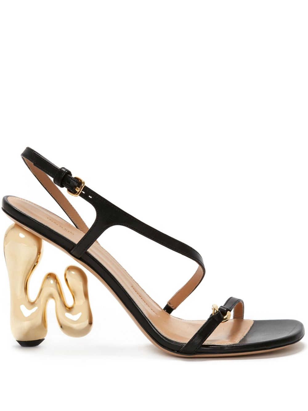 JW Anderson JW Bubble Heel leather sandals - Black von JW Anderson