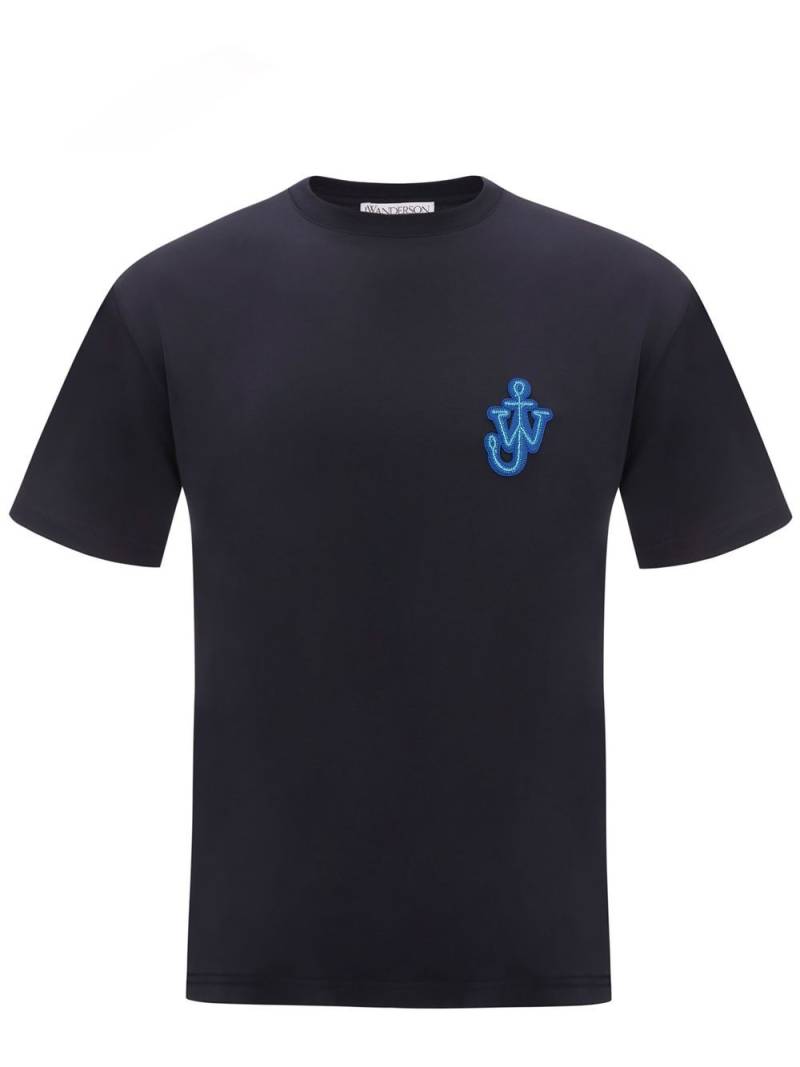 JW Anderson JW-initials anchor logo T-shirt - Blue von JW Anderson