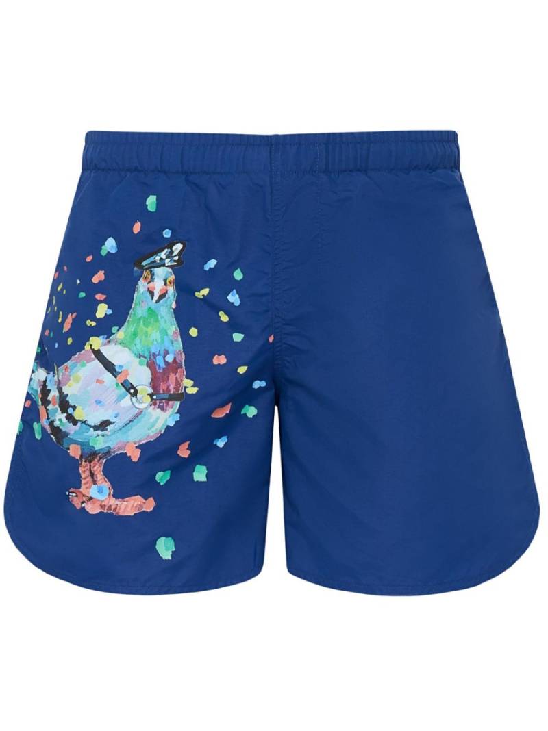 JW Anderson Pigeon swim shorts - Blue von JW Anderson