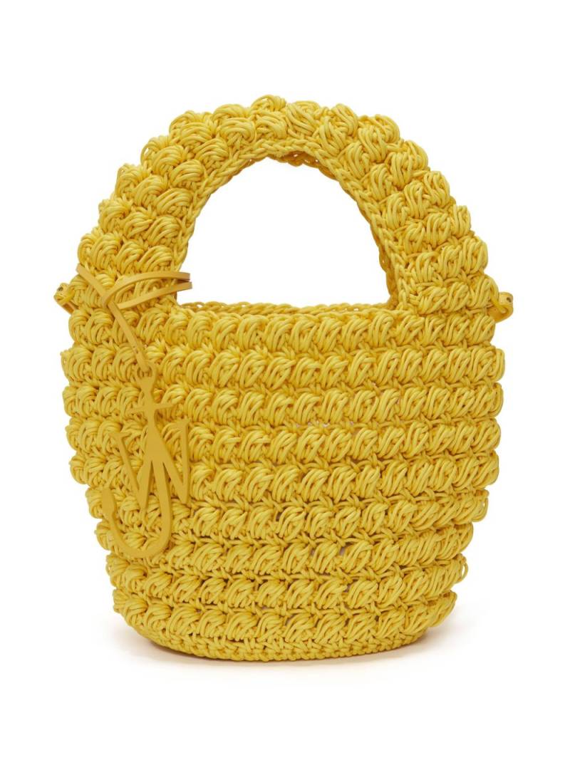 JW Anderson Popcorn knitted tote bag - Yellow von JW Anderson