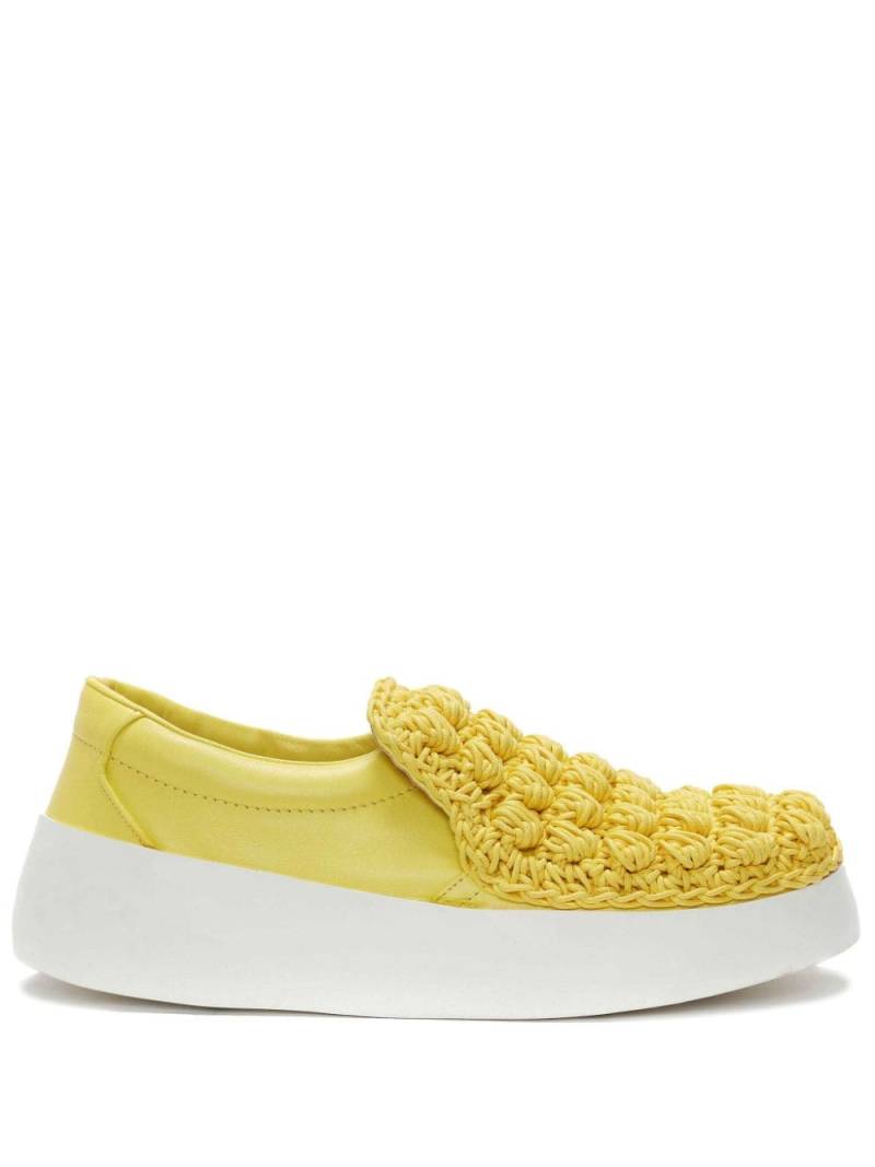 JW Anderson Popcorn panelled sneakers - Yellow von JW Anderson