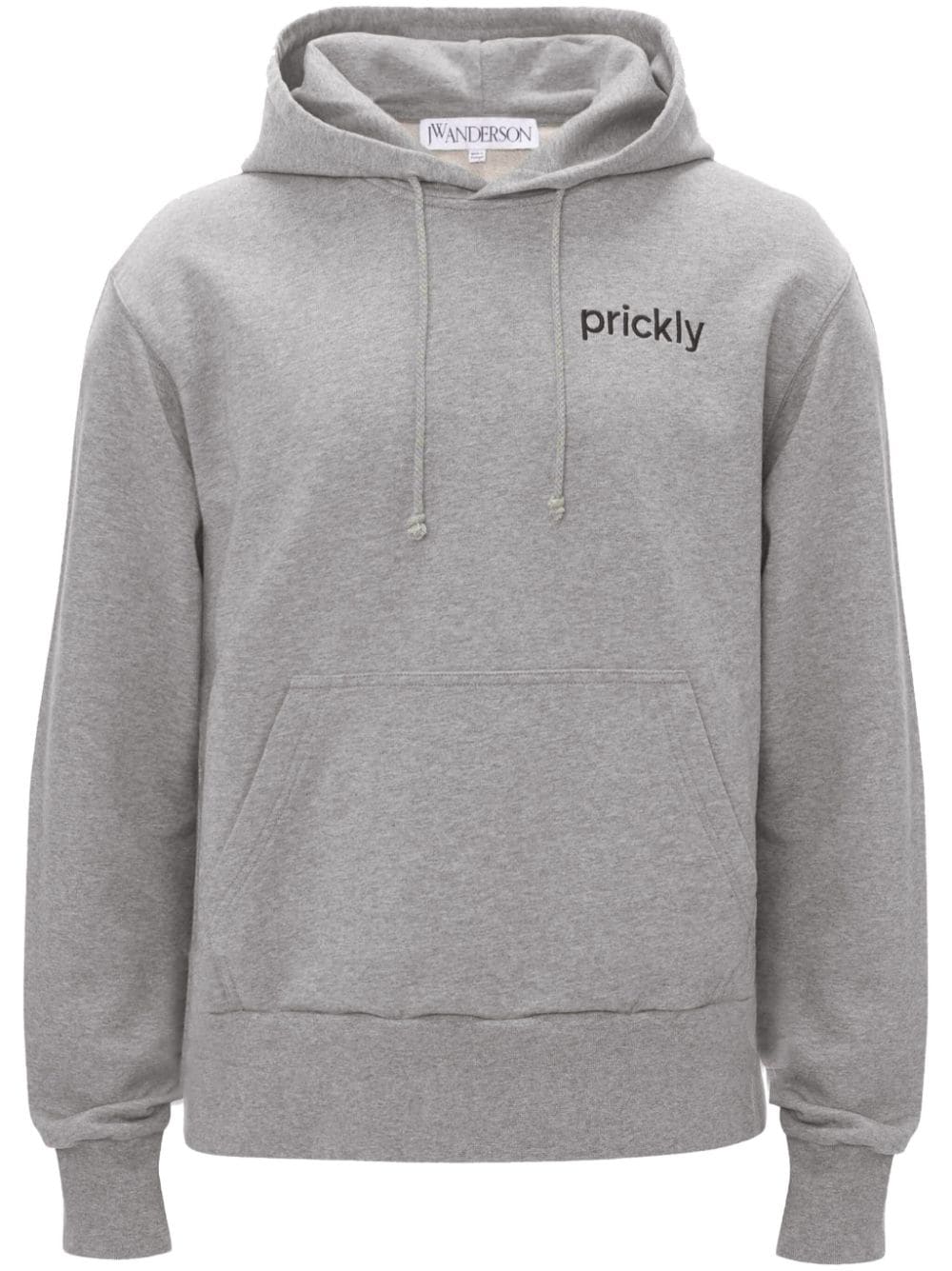 JW Anderson Prickly slogan-print hoodie - Grey von JW Anderson