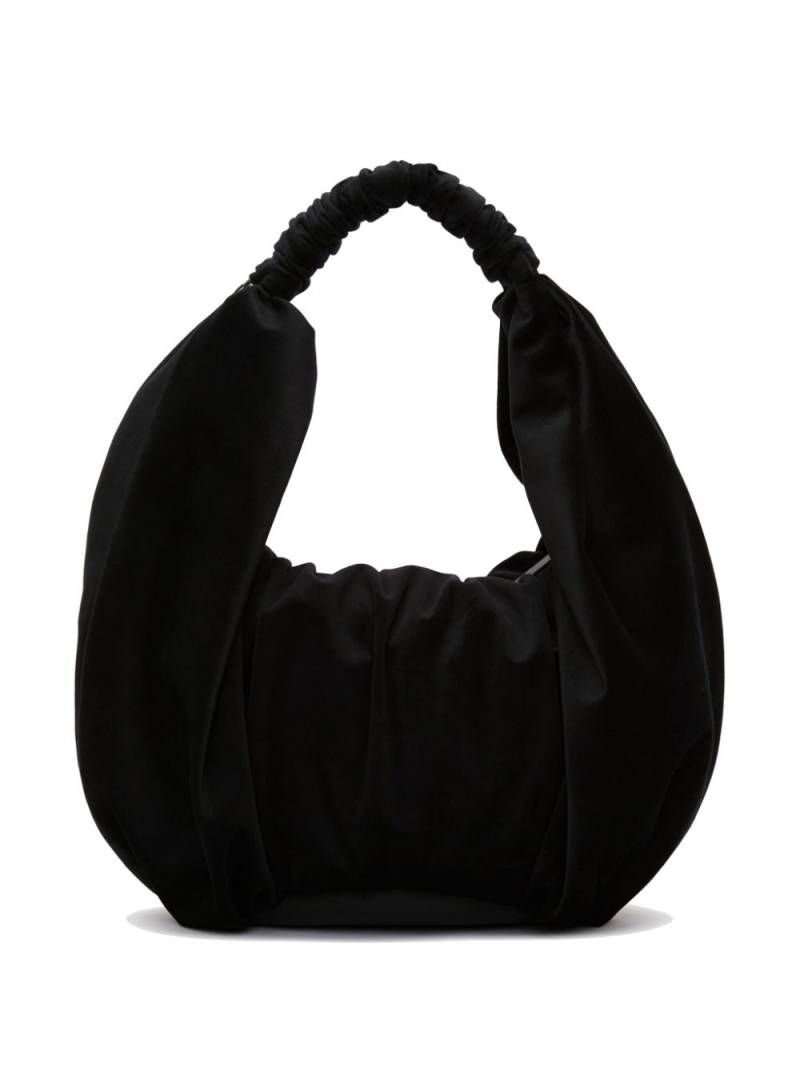 JW Anderson Ruffle Shopper velvet shoulder bag - Black von JW Anderson