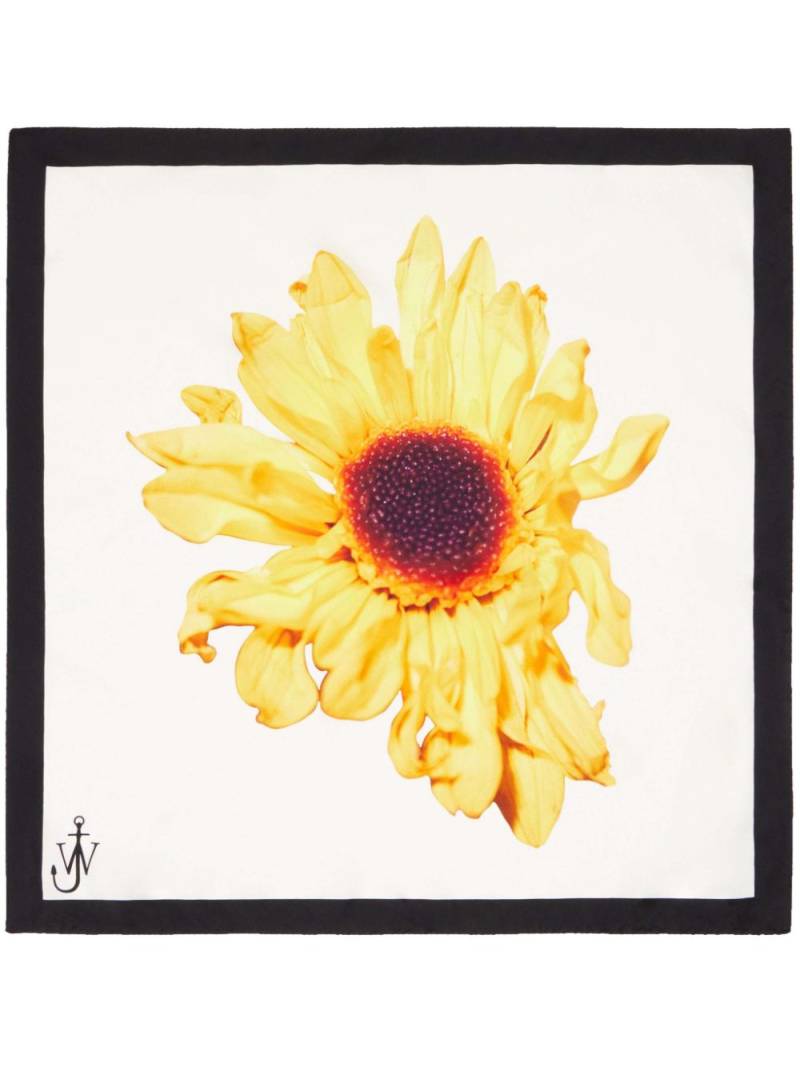 JW Anderson Sunflower scarf - White von JW Anderson