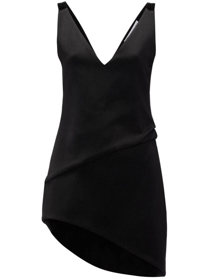 JW Anderson V-neck asymmetric dress - Black von JW Anderson