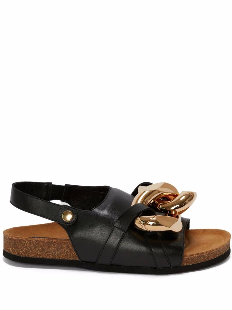 JW Anderson Chain flat sandals - Black von JW Anderson