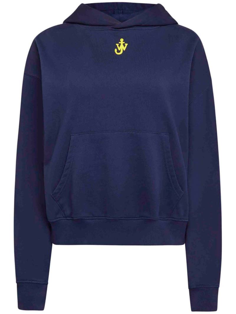 JW Anderson anchor-embroidered hoodie - Blue von JW Anderson