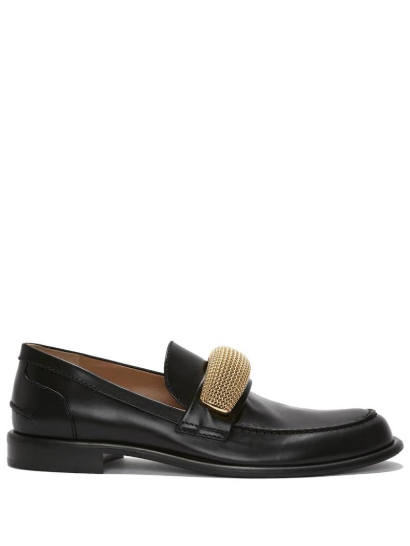 JW Anderson appliqué-detail leather loafers - Black von JW Anderson