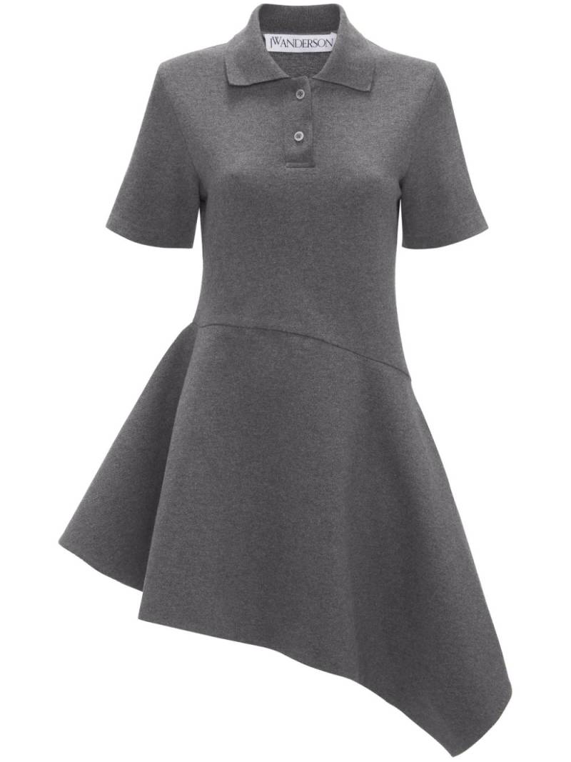 JW Anderson asymmetric cotton minidress - Grey von JW Anderson