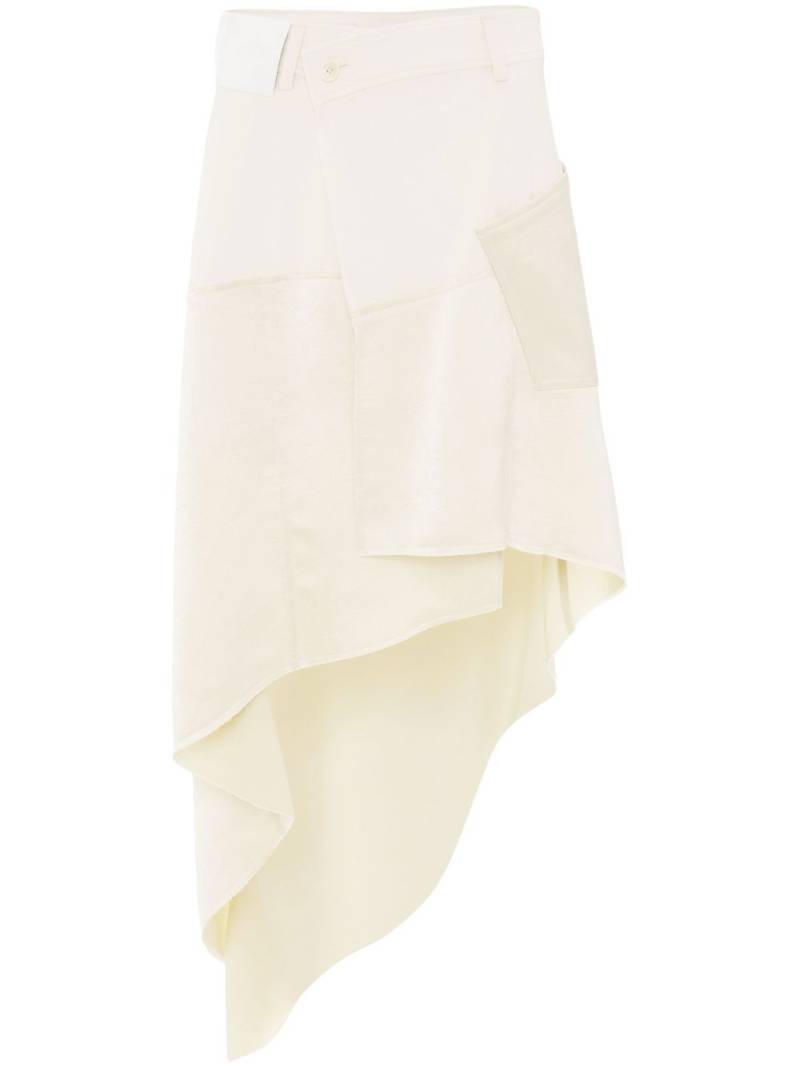 JW Anderson asymmetric midi skirt - White von JW Anderson