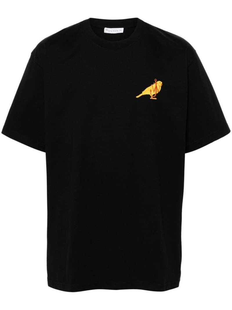 JW Anderson bird-embroidered T-shirt - Black von JW Anderson