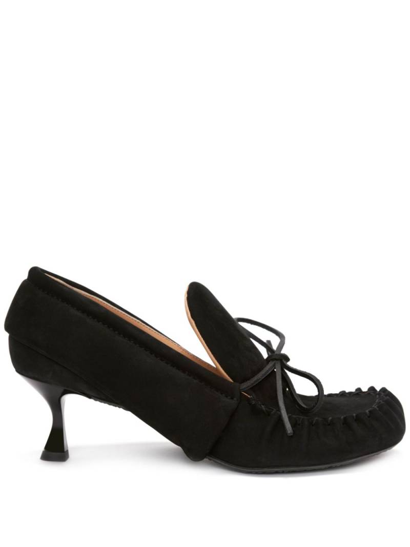 JW Anderson bow-detail kitten-heel moccasins - Black von JW Anderson