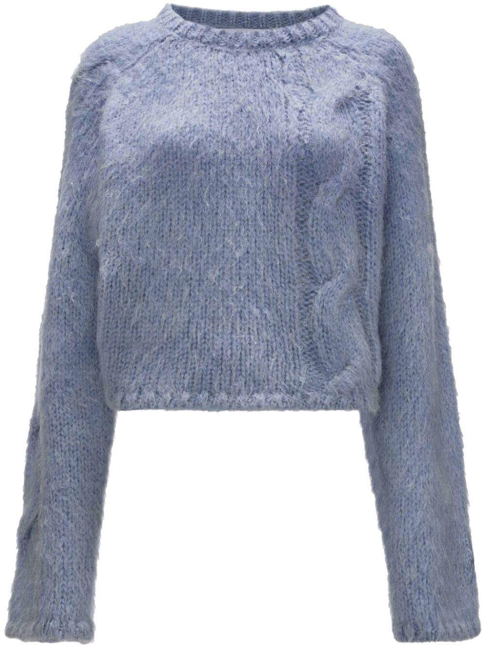 JW Anderson cable-knit cropped sweater - Blue von JW Anderson