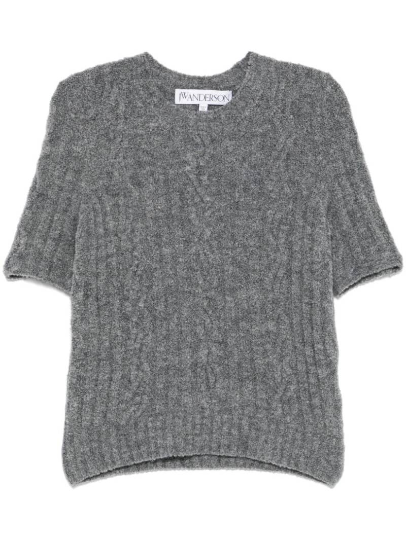 JW Anderson cable-knit short sleeve T-shirt - Grey von JW Anderson