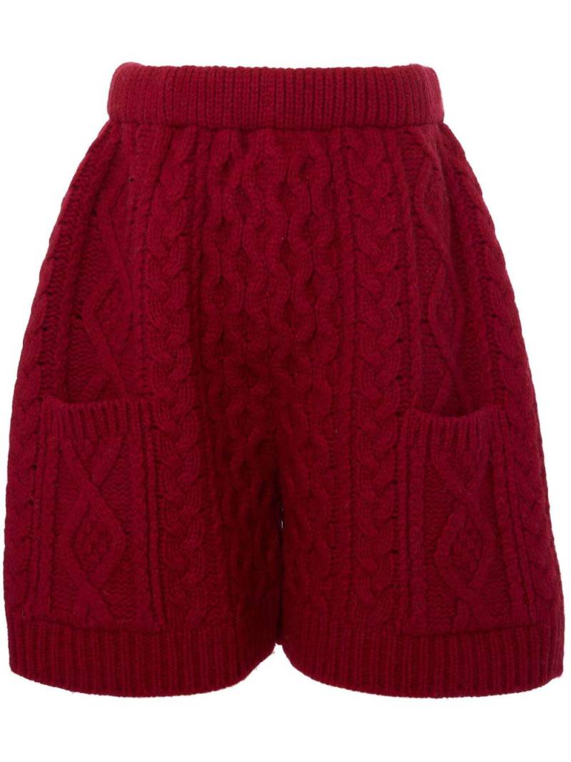 JW Anderson cable knit shorts - Red von JW Anderson