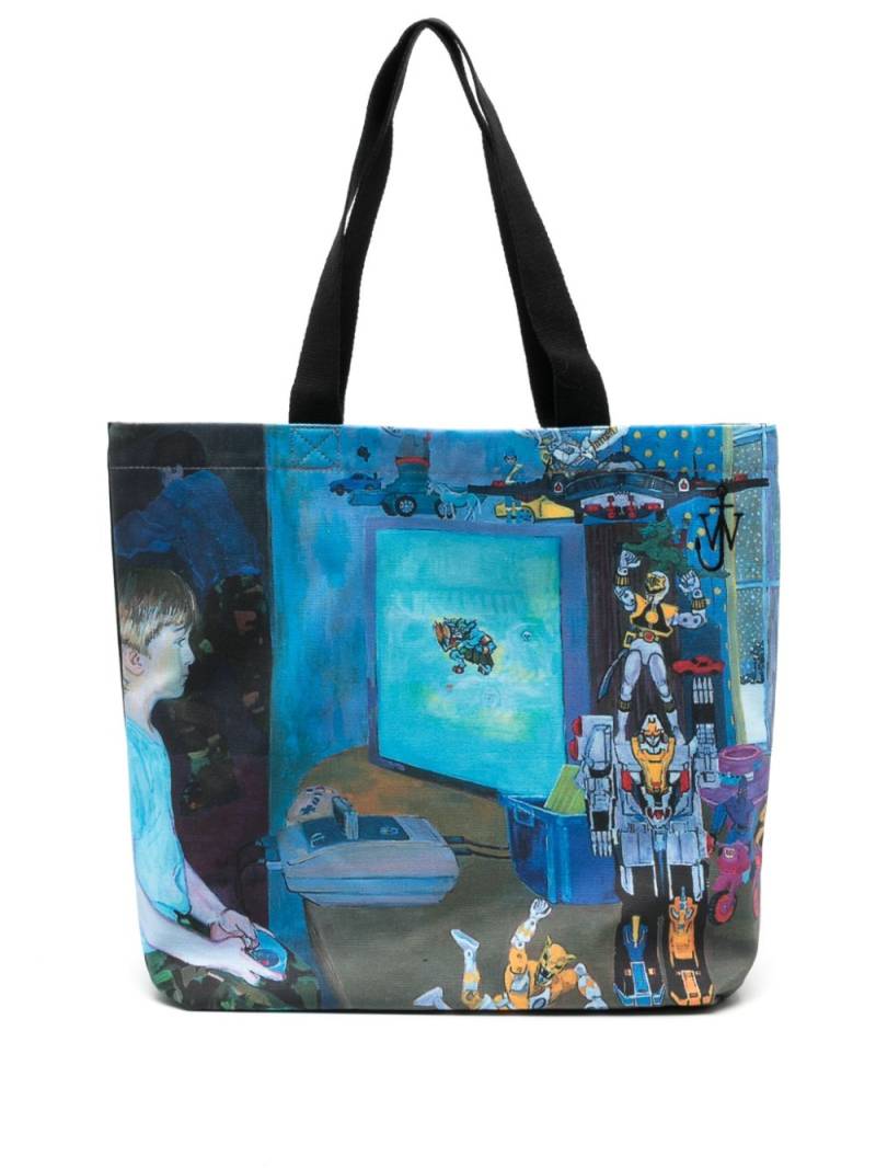 JW Anderson Computer-print tote bag - Black von JW Anderson