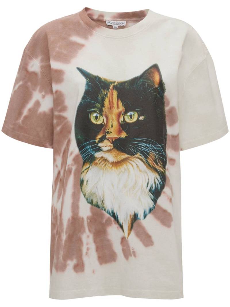 JW Anderson cat-print organic cotton T-shirt - Neutrals von JW Anderson