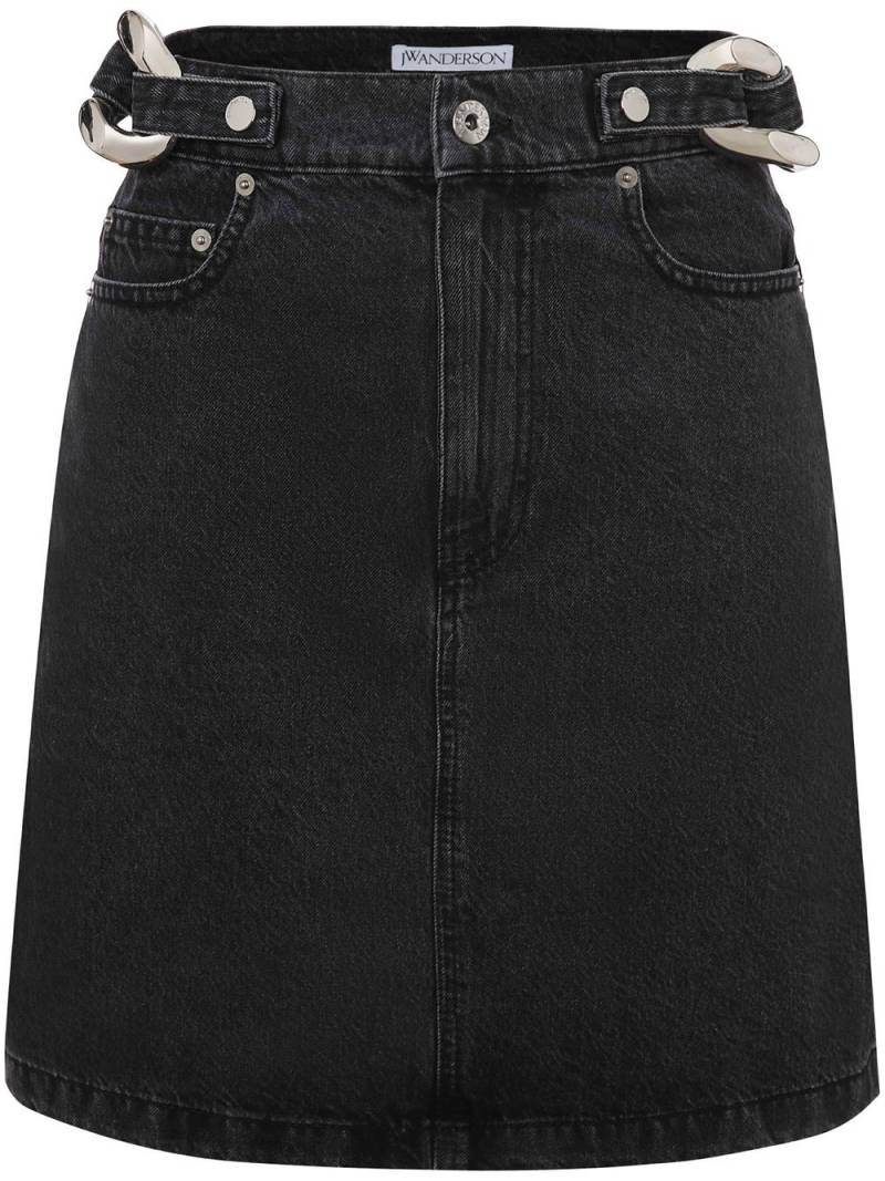 JW Anderson chain-link detail denim skirt - Black von JW Anderson