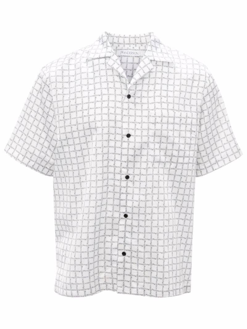 JW Anderson check-print short-sleeve shirt - White von JW Anderson