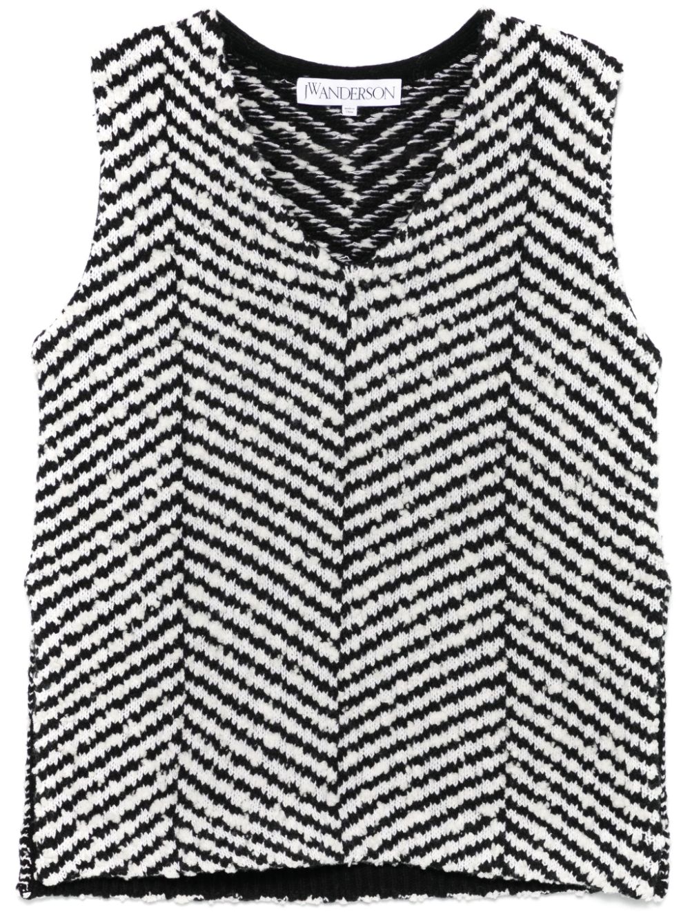 JW Anderson chevron-knit top - Black von JW Anderson