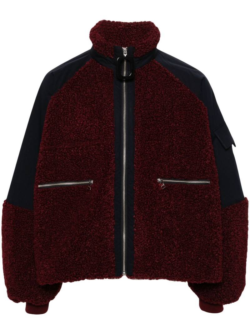 JW Anderson colour-block fleece bomber jacket - Red von JW Anderson