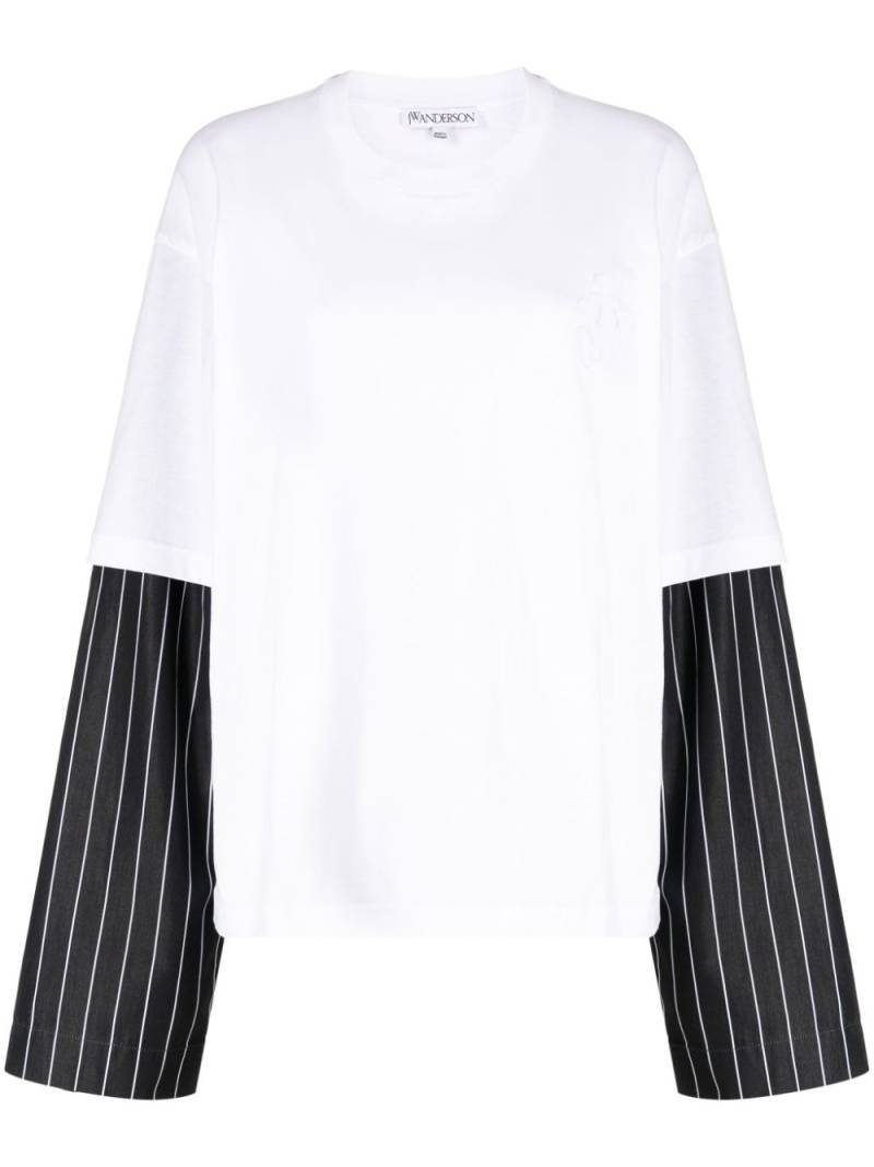 JW Anderson contrast-sleeves cotton T-shirt - White von JW Anderson