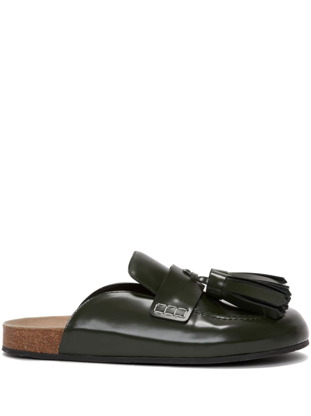 JW Anderson contrast-stitching tassel leather mules - Green von JW Anderson