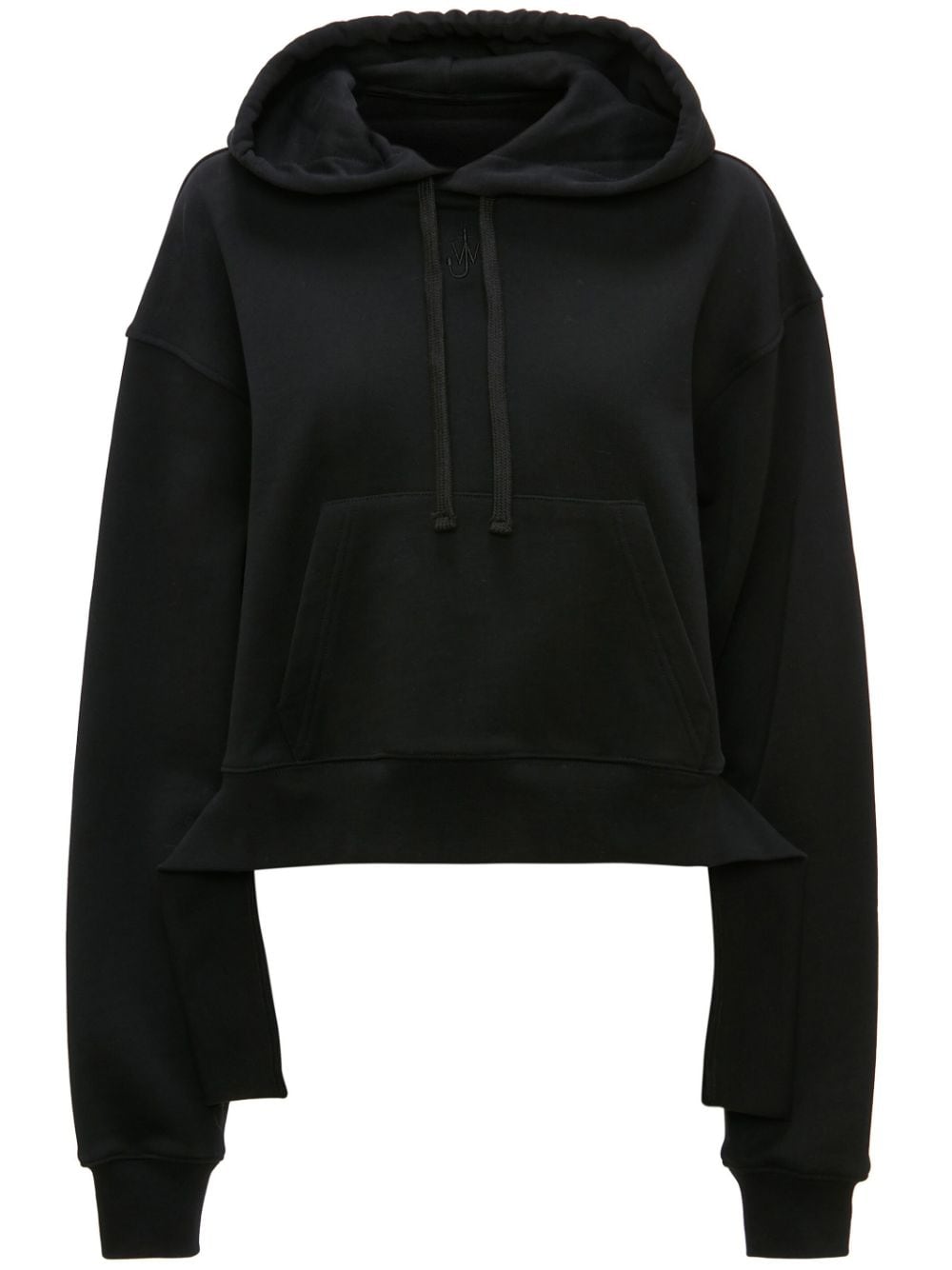 JW Anderson deconstructed cropped hoodie - Black von JW Anderson