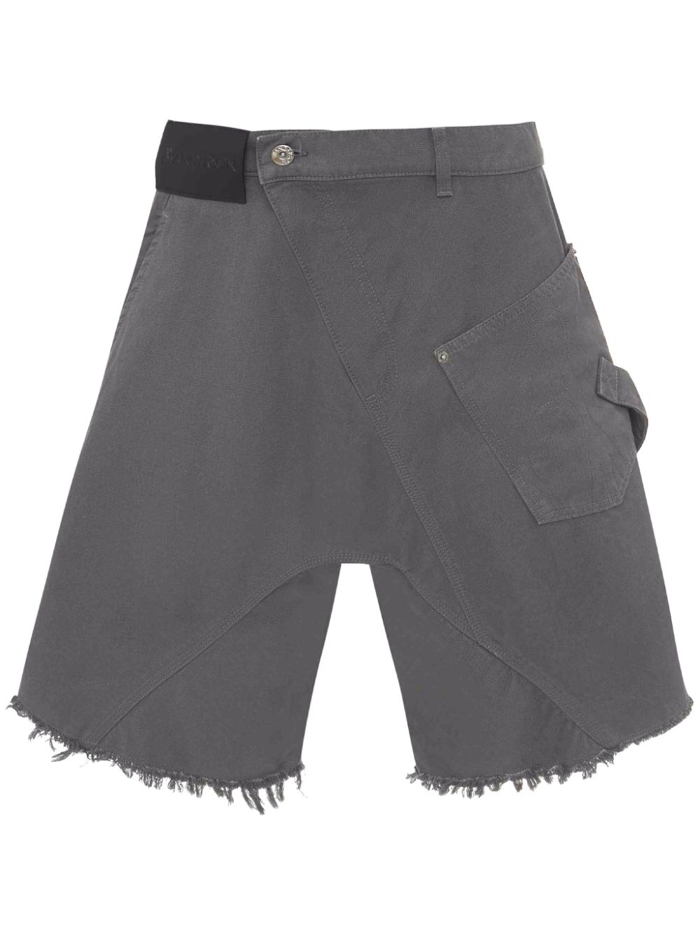 JW Anderson deconstructed frayed cotton shorts - Grey von JW Anderson