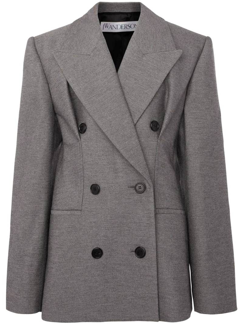 JW Anderson double-breasted hourglass blazer - Grey von JW Anderson