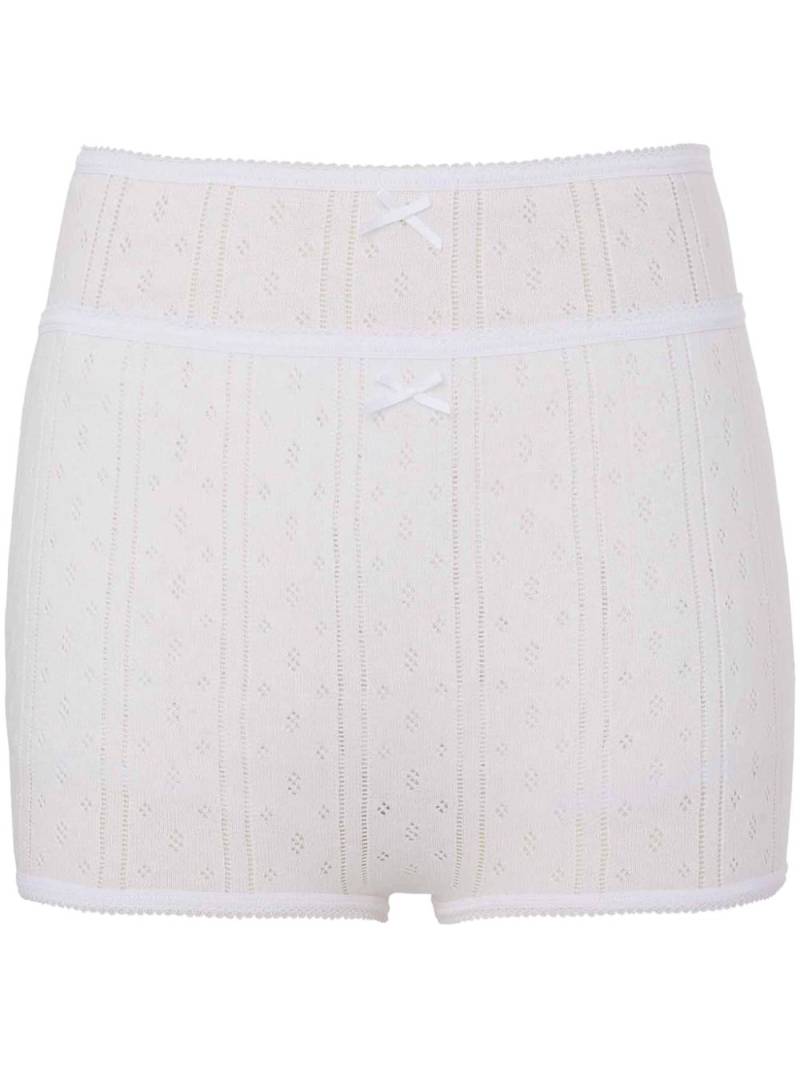 JW Anderson double-layer pointelle shorts - White von JW Anderson