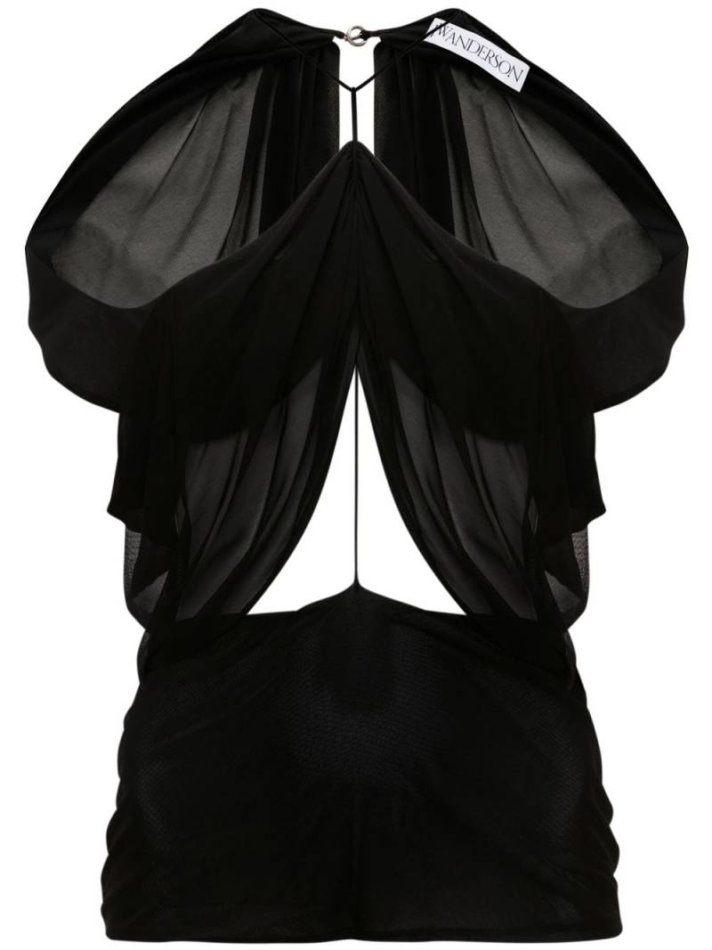 JW Anderson draped sleeveless top - Black von JW Anderson