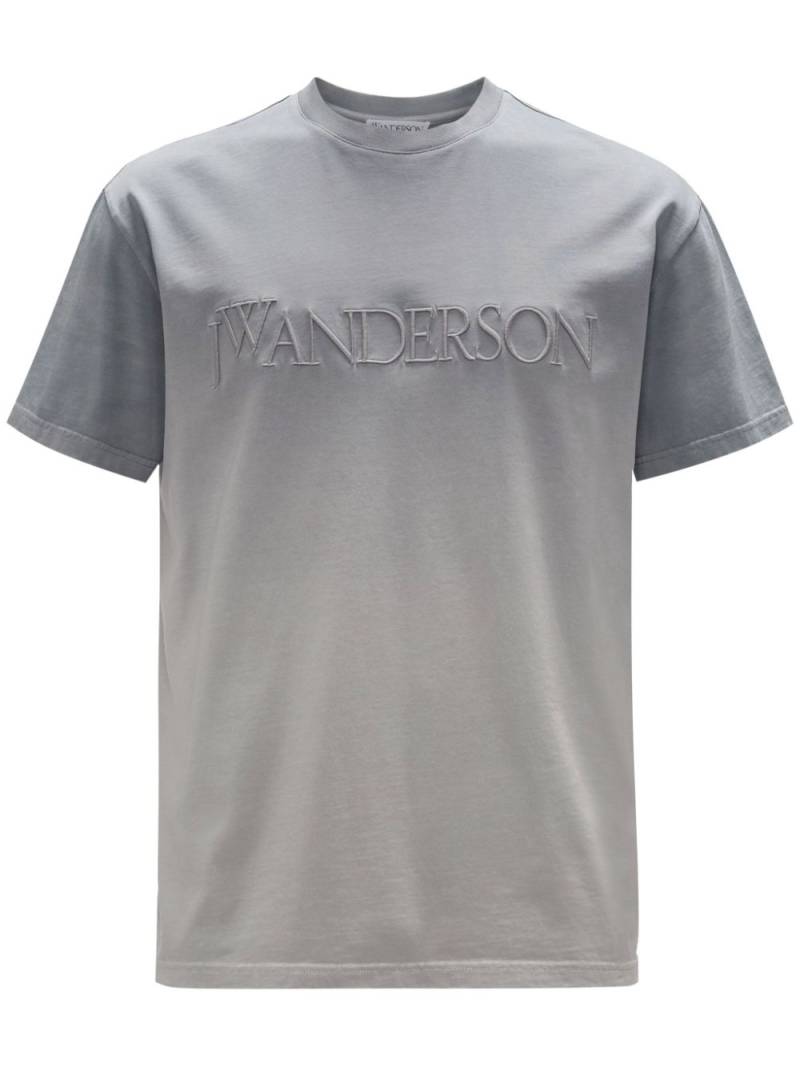 JW Anderson embroidered-logo organic cotton T-shirt - Grey von JW Anderson