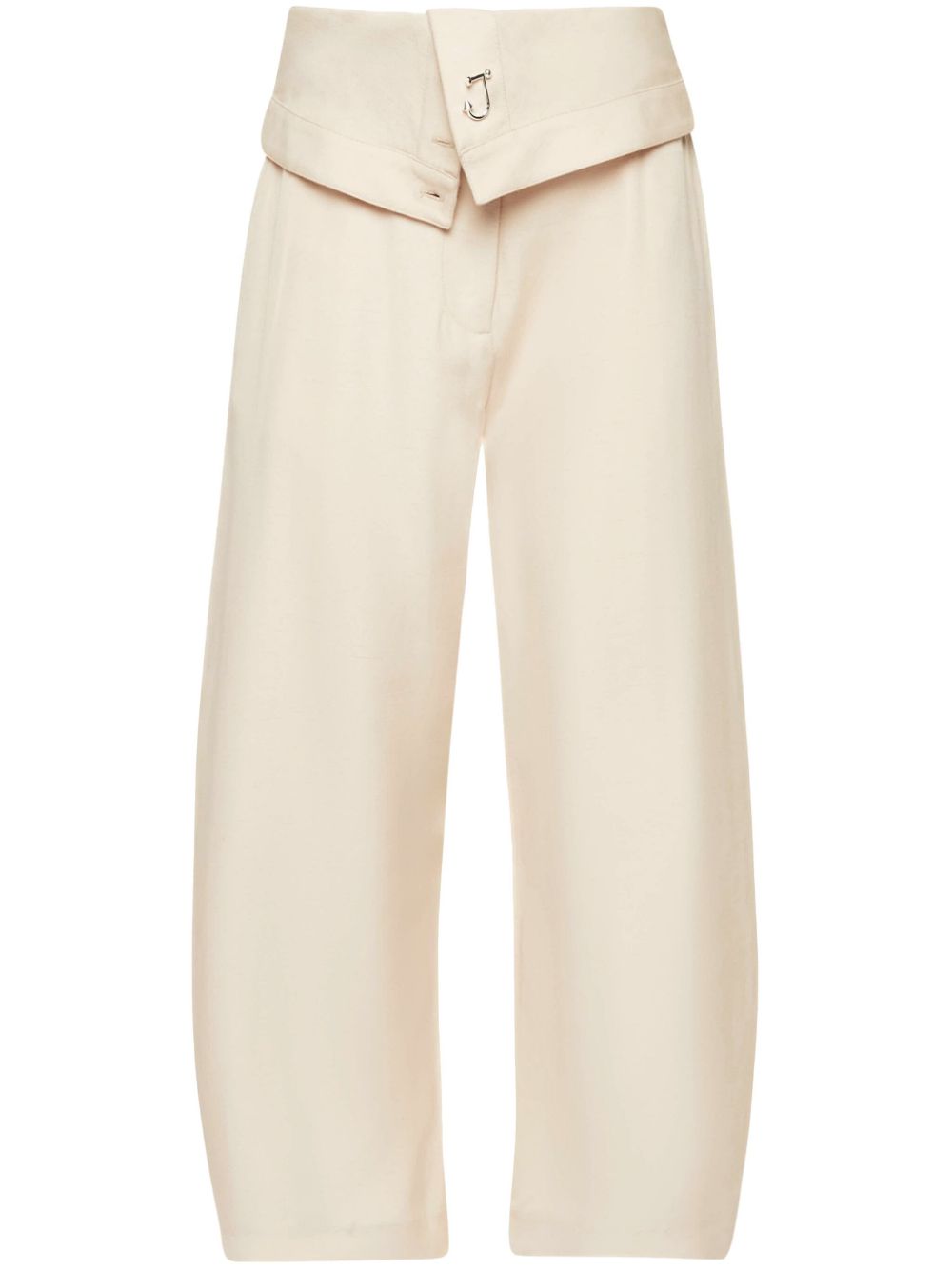 JW Anderson fold-over wide-leg trousers - Neutrals von JW Anderson