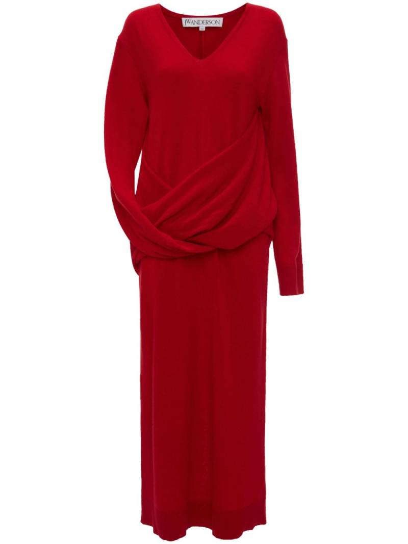 JW Anderson front drape dress - Red von JW Anderson